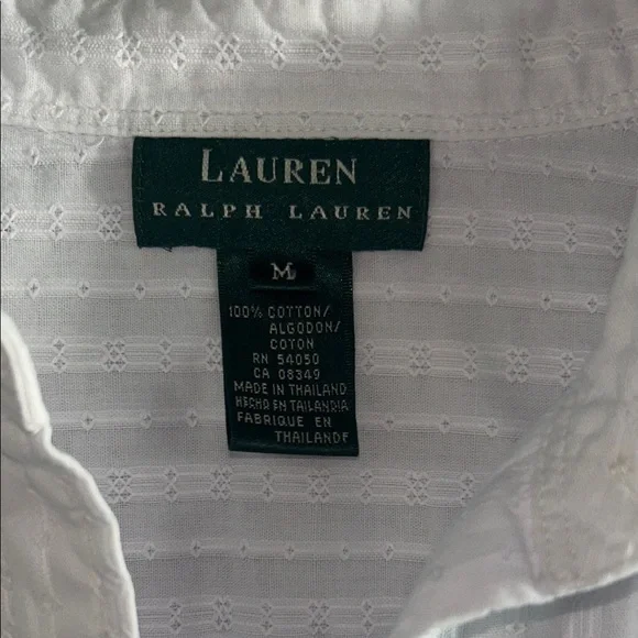 Lauren Ralph Lauren Textured White Dress Shirt - Picture 4 of 9